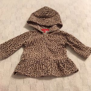 Carter’s 3mo Fleece leopard print peplum jacket
